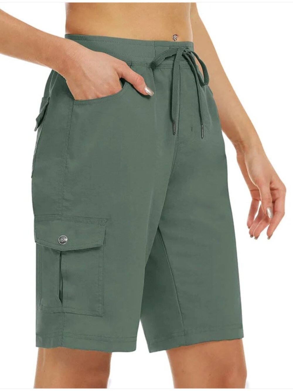 Women's Quick-Dry Cargo Shorts with Pockets × 1